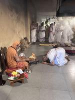 Pradhana Homa and Purnahuti of Shat Pranava Mahamrityunjaya Homa at SCM Shirali (15 Feb 2024)